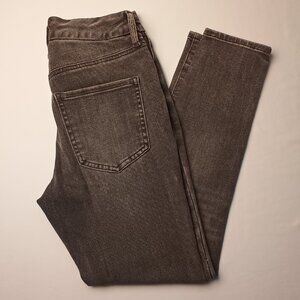 Express Jeans Size 2 Short Buttonfly Mid Rise Skinny Leg Gray Color